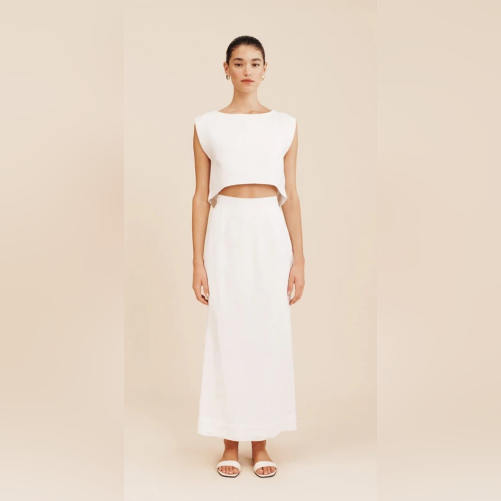 Posse Emma Linen Pencil Skirt NWT
